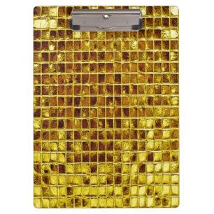 Gold Mosaic Tiles Elegant Modern Luxury Clipboard