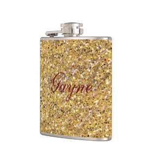 Gold Mosaique Hip Flask