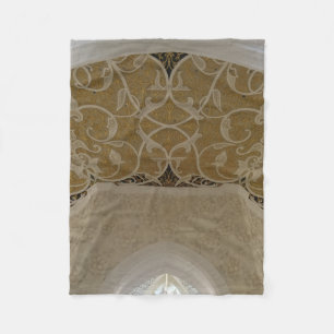 Gold Motif Fleece Blanket