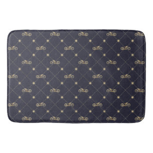 Gold Motorcycle Bath Mat