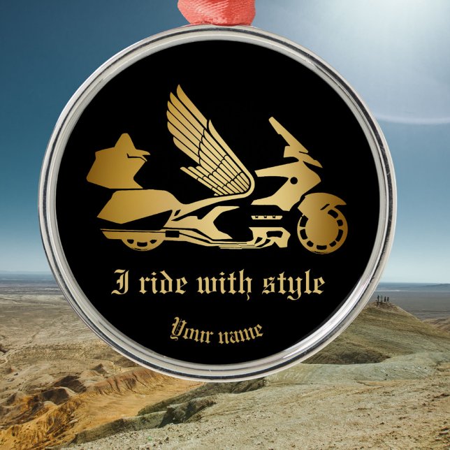 Gold Motorcycle Wings medal Ornament goldwing (Creator Uploaded)