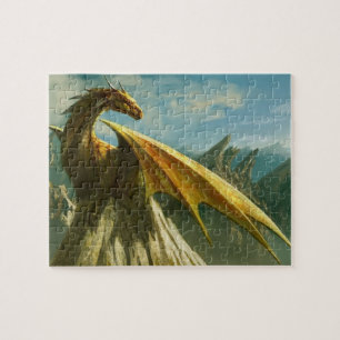 Gold Mountain Dragon Jigsaw Puzzle