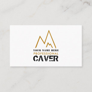 Gold Mountain Logo, Cave Explorer, Sportsperson Business Card