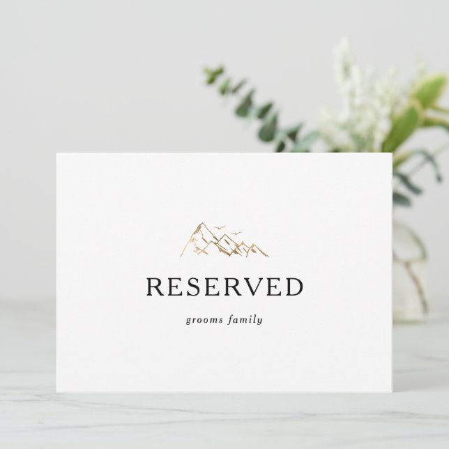 Gold Mountain Reserved Sign (Standing Front)