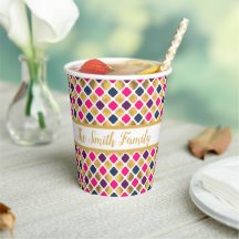 Gold Multicolor Quatrefoil Pattern 