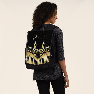 Gold Music Keyboard Backpack