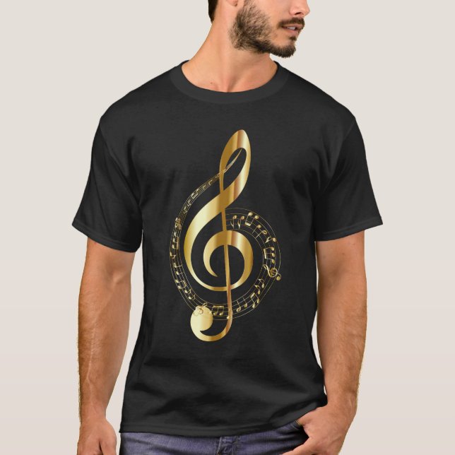 Gold Music Note T-Shirt (Front)