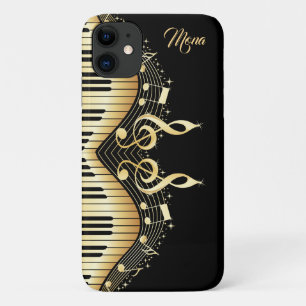 Gold Music Notes iPhone 11 Case
