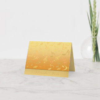 Gold Music Notes Thank You