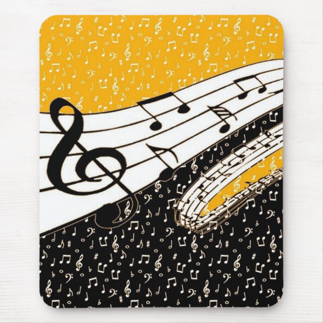 Gold music theme mouse mat (Front)