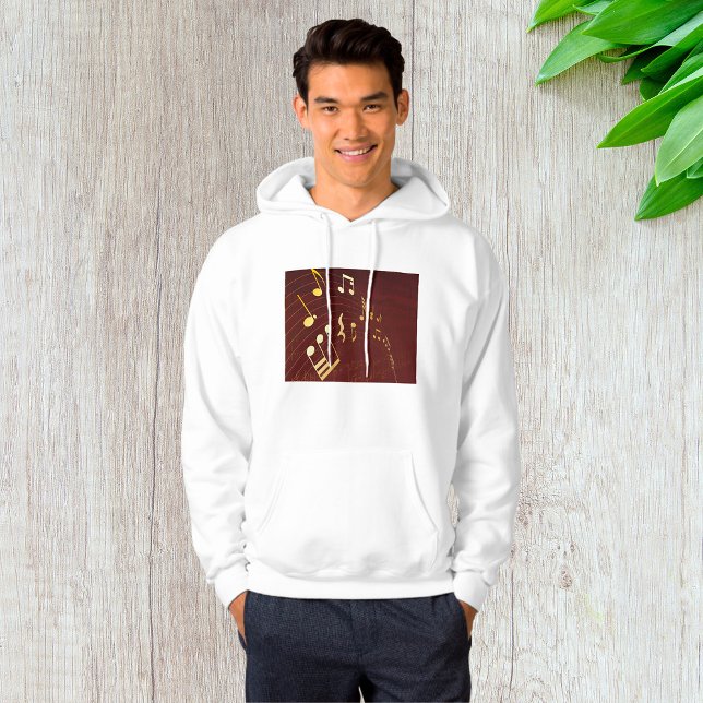 Gold Musical Notes Background Hoodie (Creator Uploaded)