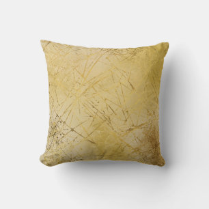 Gold Mustard Yellow Pattern, Modern, Luxury Cushion