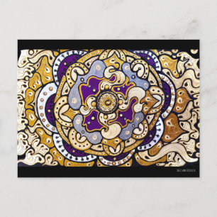 Gold N Lavender Postcard