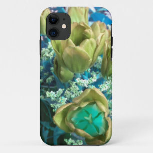 Gold N Teal Tulips iPhone 5 case