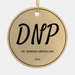 Gold Name DNP Graduation Ceramic Tree Decoration