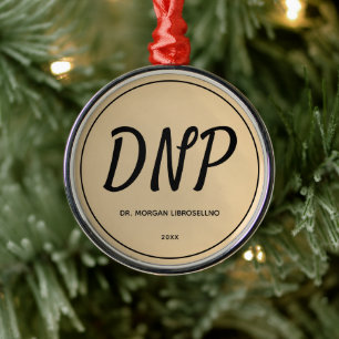 Gold Name DNP Graduation Metal Tree Decoration