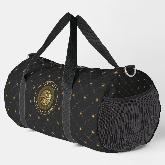 Gold Nautical Duffle Bag (Right Corner)