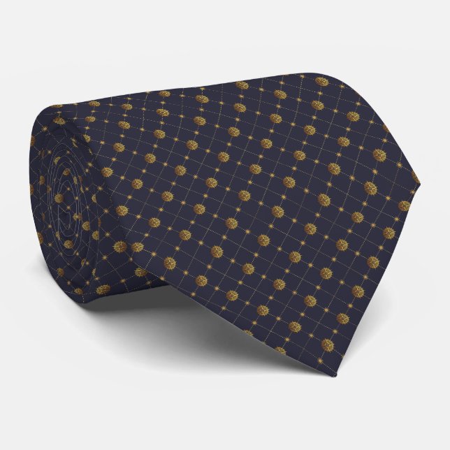 Gold Nautical Tie (Rolled)