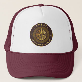 Gold Nautical Trucker Hat
