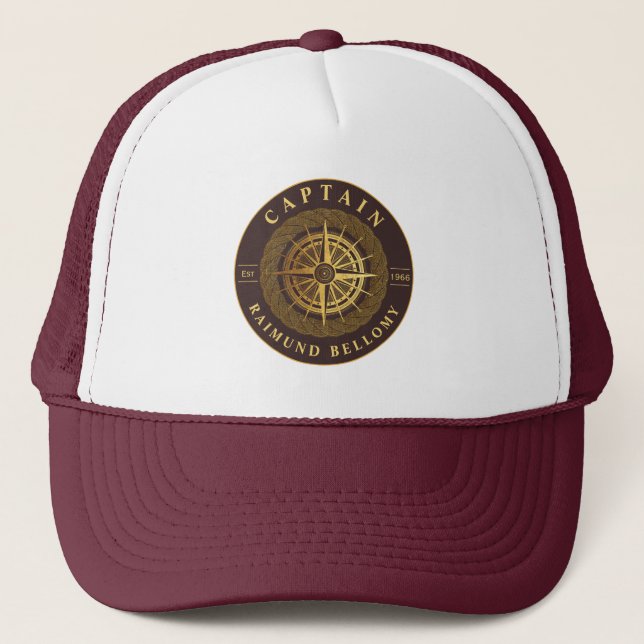Gold Nautical Trucker Hat (Front)