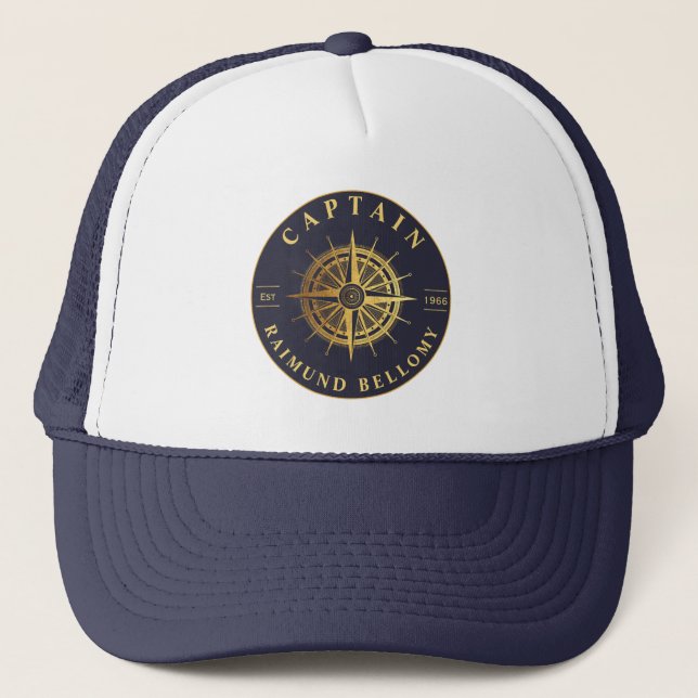 Gold Nautical  Trucker Hat (Front)