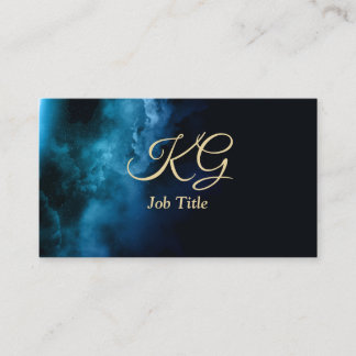 Gold Navy Blue | Minimalist Modern  Business Card