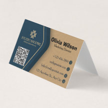 Gold Navy Blue Modern Elegant