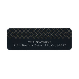 Gold Navy Elegance Diamond Geo Deco Wedding