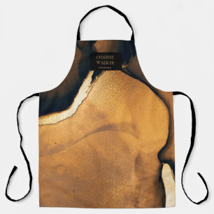 gold navy ink beautician salon monogram apron
