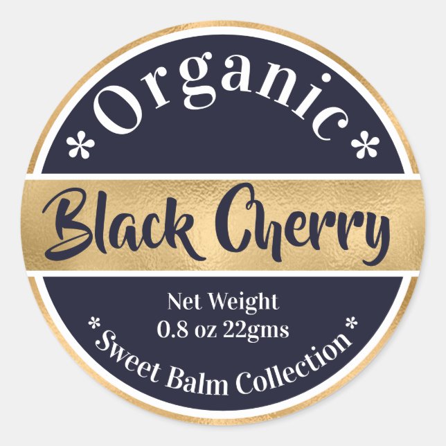 Gold Navy Labels DIY Lip Gloss Bath Body Gifts (Front)