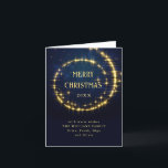 Gold Navy Sparkle Lights Christmas Holiday Card<br><div class="desc">Feel free to contact me if you need any help or new item. I respond soon.</div>