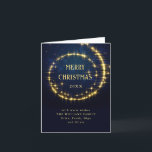 Gold Navy Sparkle Lights Christmas Holiday Card<br><div class="desc">Feel free to contact me if you need any help or new item. I respond soon.</div>
