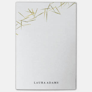 Gold Needles Custom Name Post-it Notes