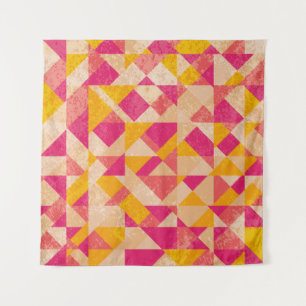 Gold neon background, colourful light effects. tapestry