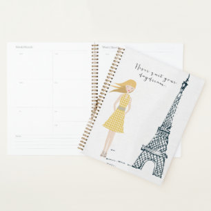 Gold "Never Quit Your Daydream" Quote Planner