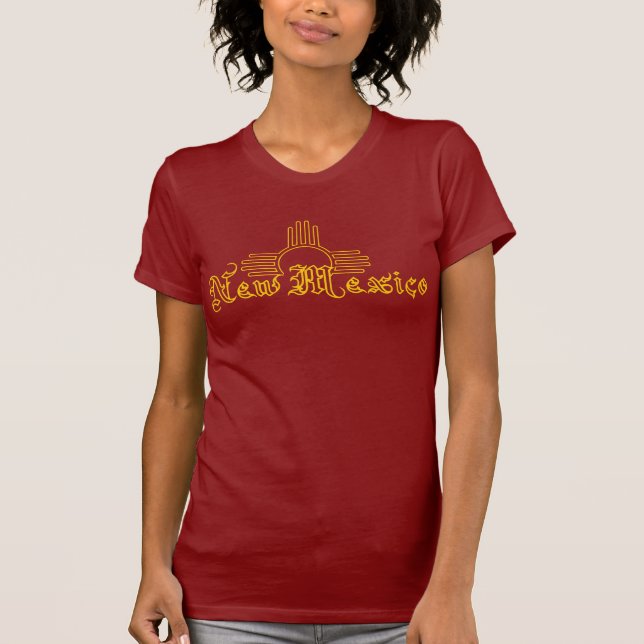 Gold New Mexico Script & Zia T-Shirt (Front)