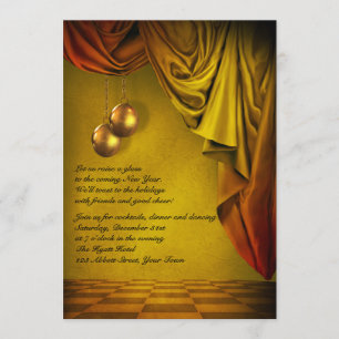 Gold New Years Eve Gala Invitation