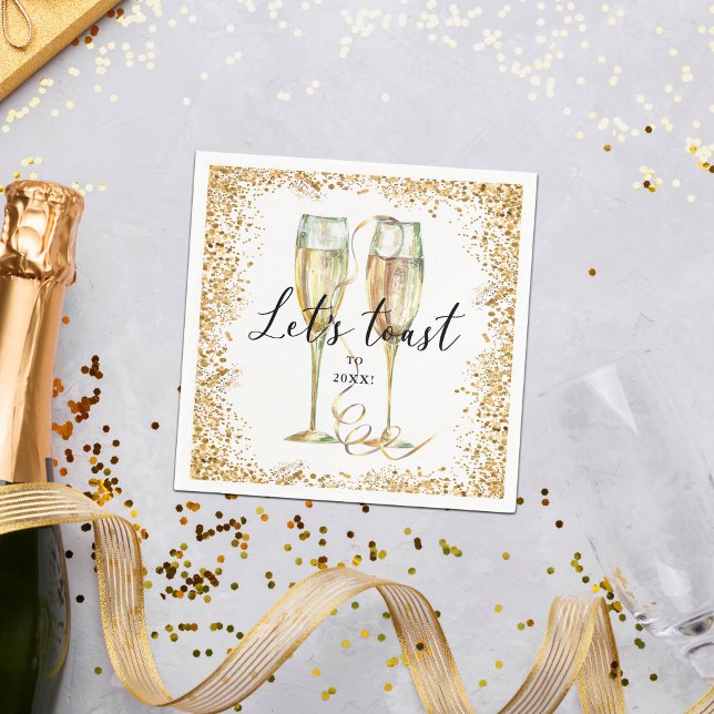 Gold New Years Party Paper Napkin (Creator Uploaded)
