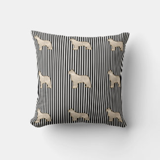 Gold Newfoundland dog throw pillow