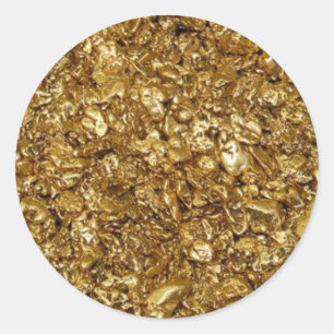 Gold Nuggets Classic Round Sticker