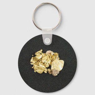 Gold Nuggets Key Ring
