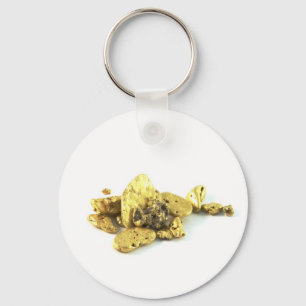 Gold Nuggets Key Ring