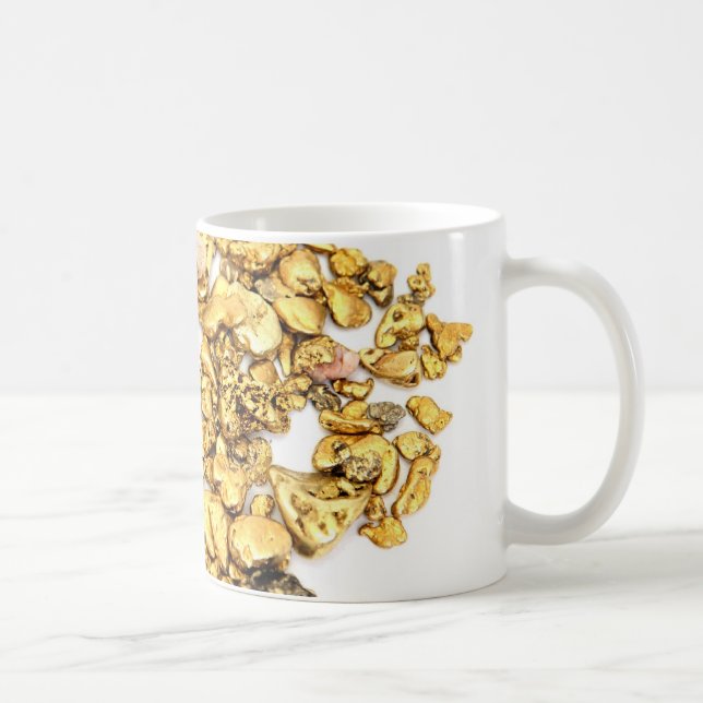 Gold Nuggets On White Coffee Mug (Right)