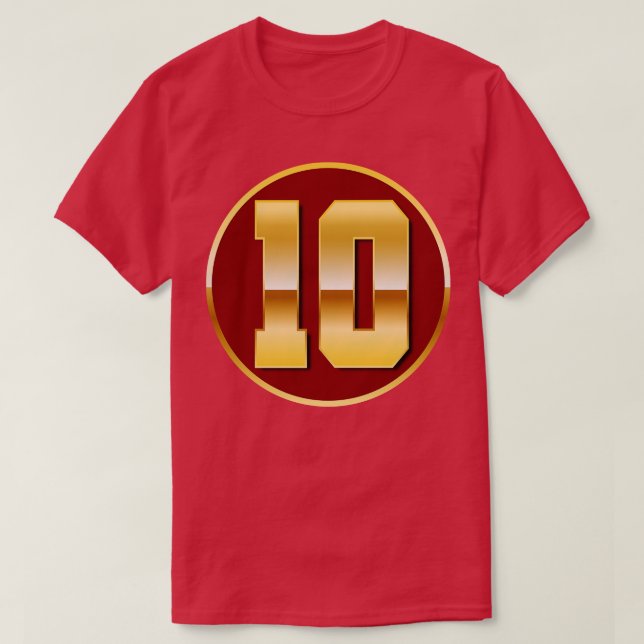 Gold Number 1 T-Shirt (Design Front)