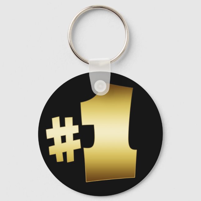 GOLD NUMBER ONE KEY RING (Front)