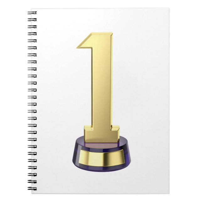 Gold number one trophy notebook (Front)