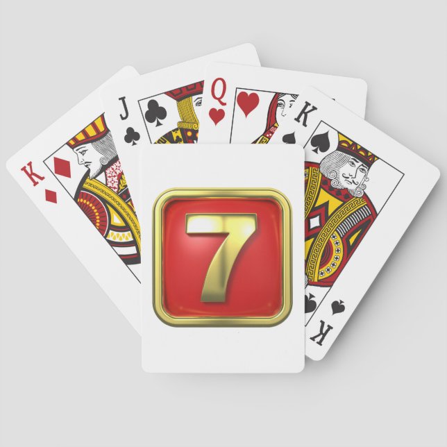 Gold Number Seven Playing Cards (Back)