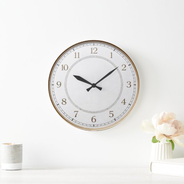 Gold Numeral Large Clock (Home)