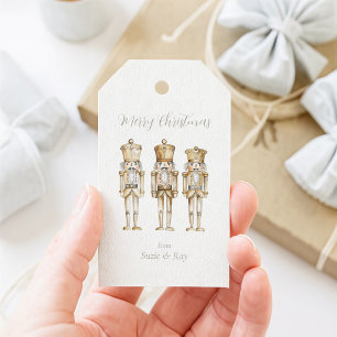 Gold Nutcracker Christmas Gift Tags