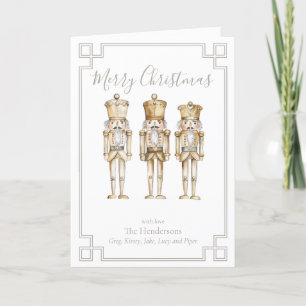 Gold Nutcracker Christmas Holiday Card